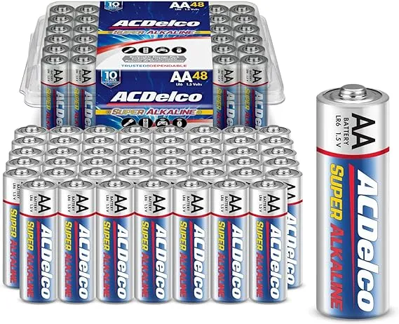 ACDelco Super Alkaline AA Batteries, 48 Count