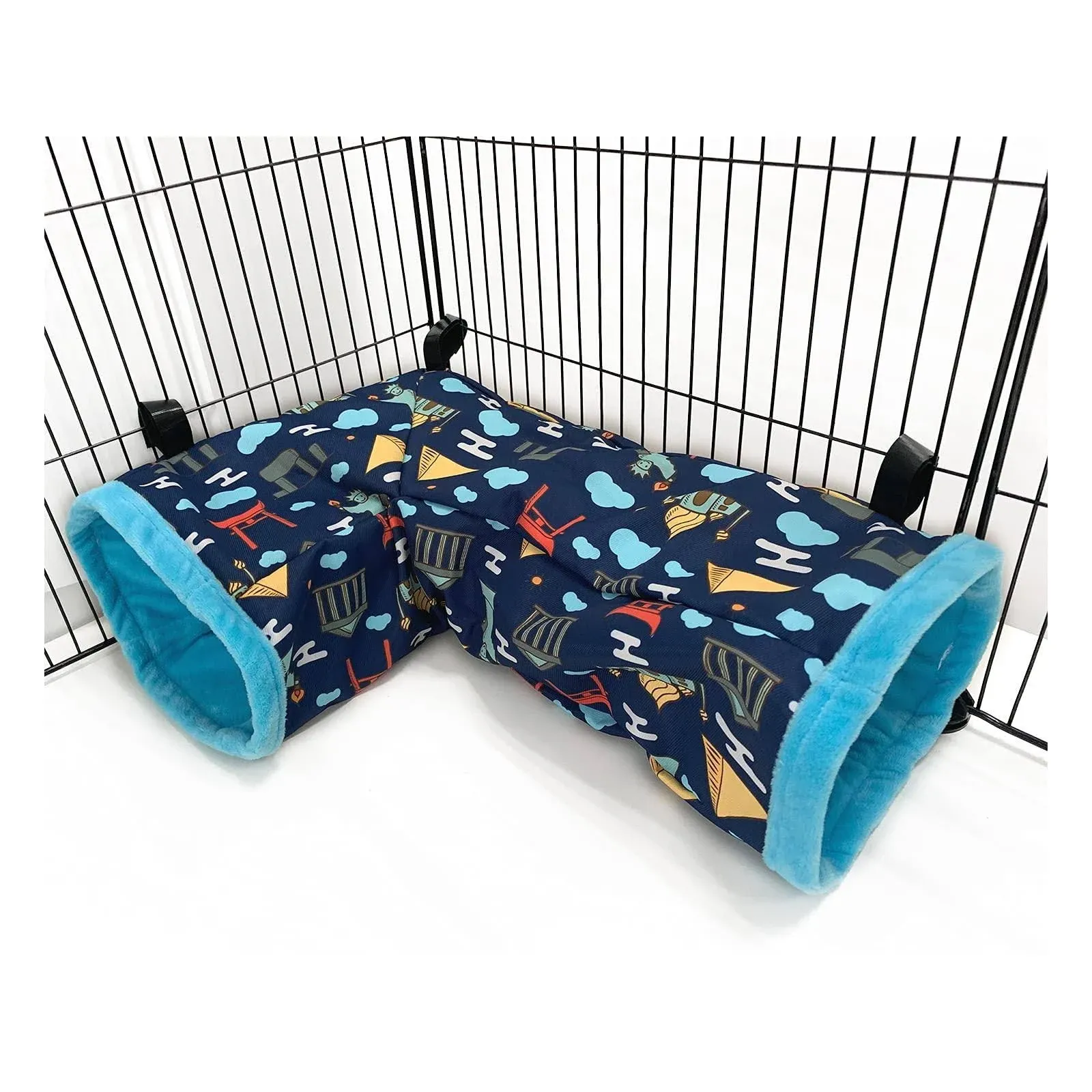 TTANFY Ferret Cage Accessories Tunnel Tube Corner Hide Fleece Hideaway Bed ...