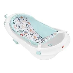 Fisher-Price Baby to Toddler Bath 4-In-1 Sling ‘N Seat Tub with Removable Infant Support and 2 Toys, Pacific Pebble