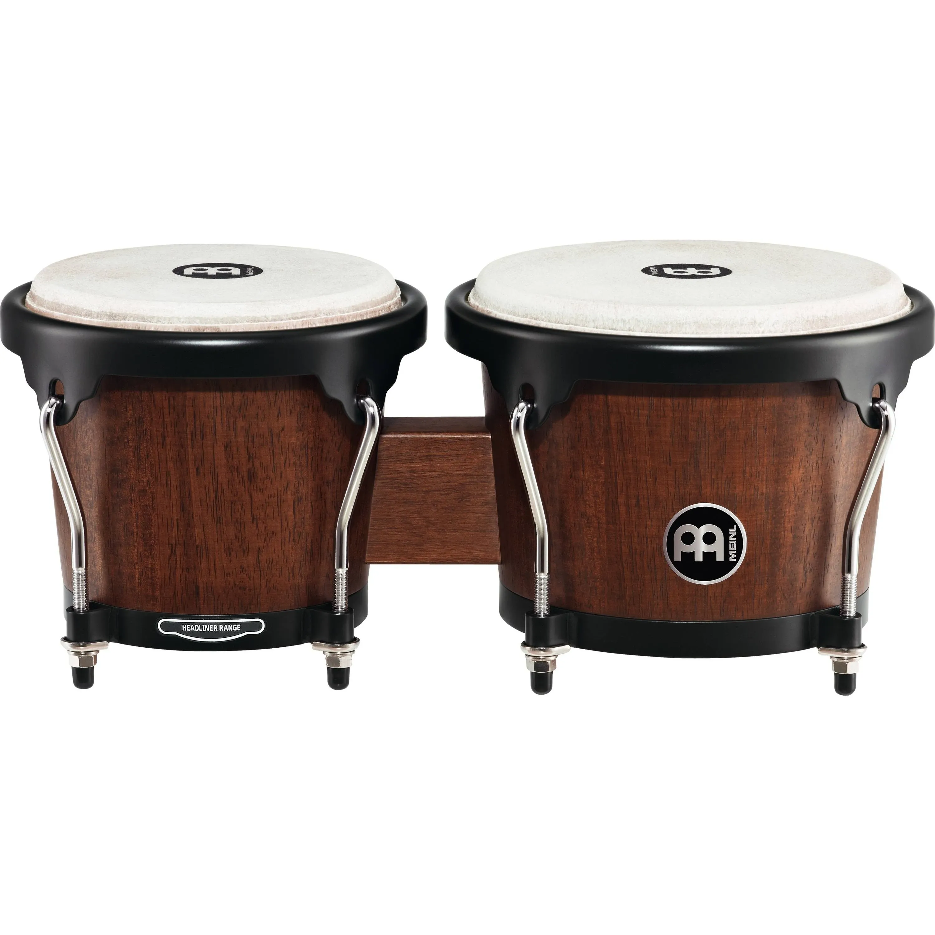 Meinl Percussion Bongos Hand Drum Set 6.75" and 8" with Hardwood Shells and Tuning Key — NOT Made in China — Headliner Series, 2-Year Warranty, Vintage Wine Barrel, inch (HB100VWB-M)