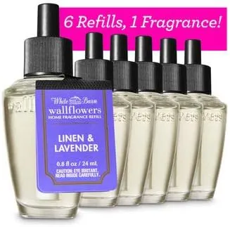 Bath & Body Works Linen & Lavender Wallflowers Refill - 6 Packs