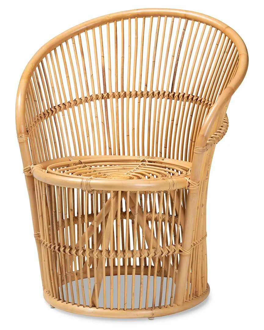 Narva Rattan Accent Chair In Brown