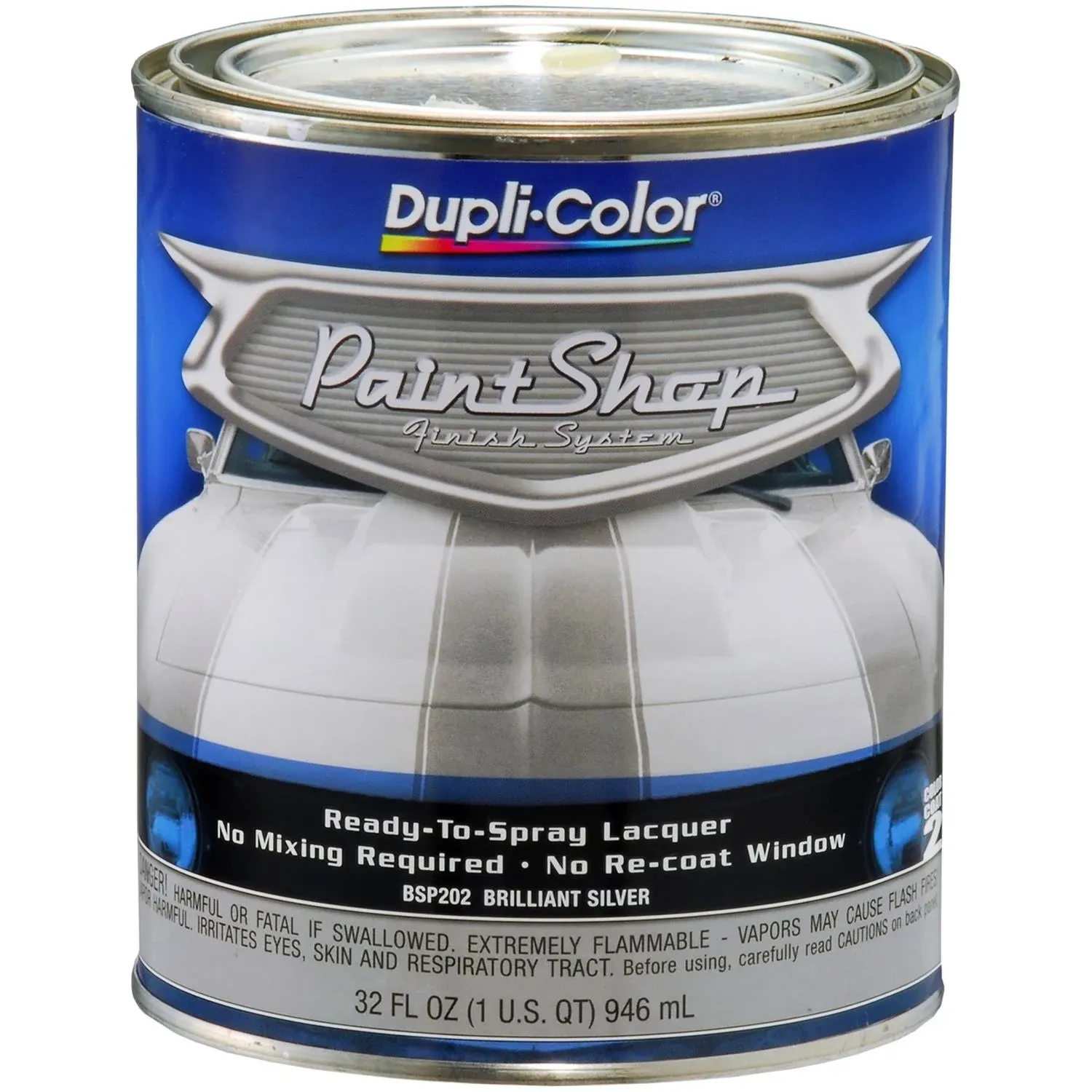 Dupli-Color BSP202 Paint Shop Finish System Base Coat – Brilliant Silver Metallic - 32 oz. Automotive Paint