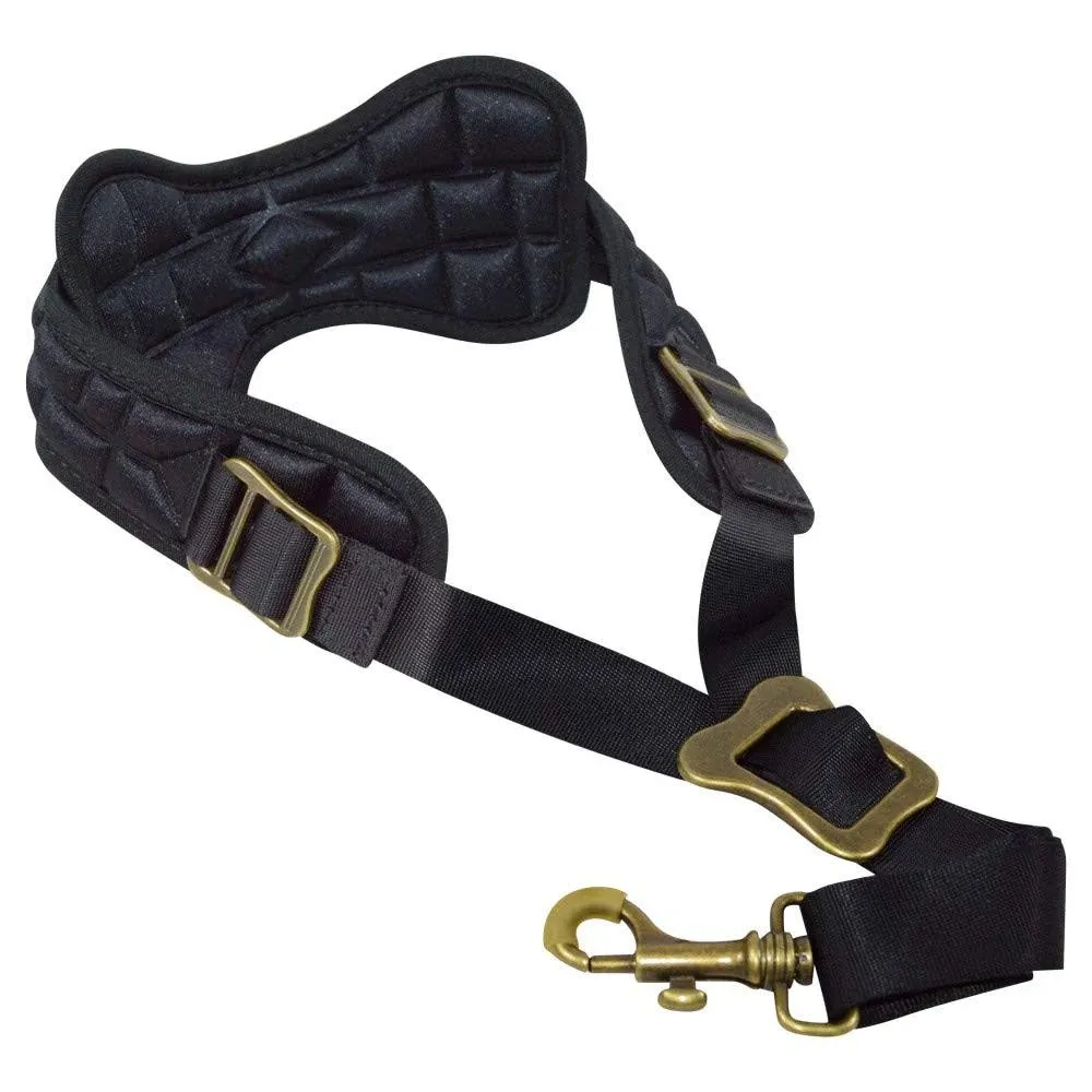 adorence Padded Saxophone Neck Strap - Comfortable Sax Strap with Breathable, Removable & Washable Neck Strap Cushion - Black