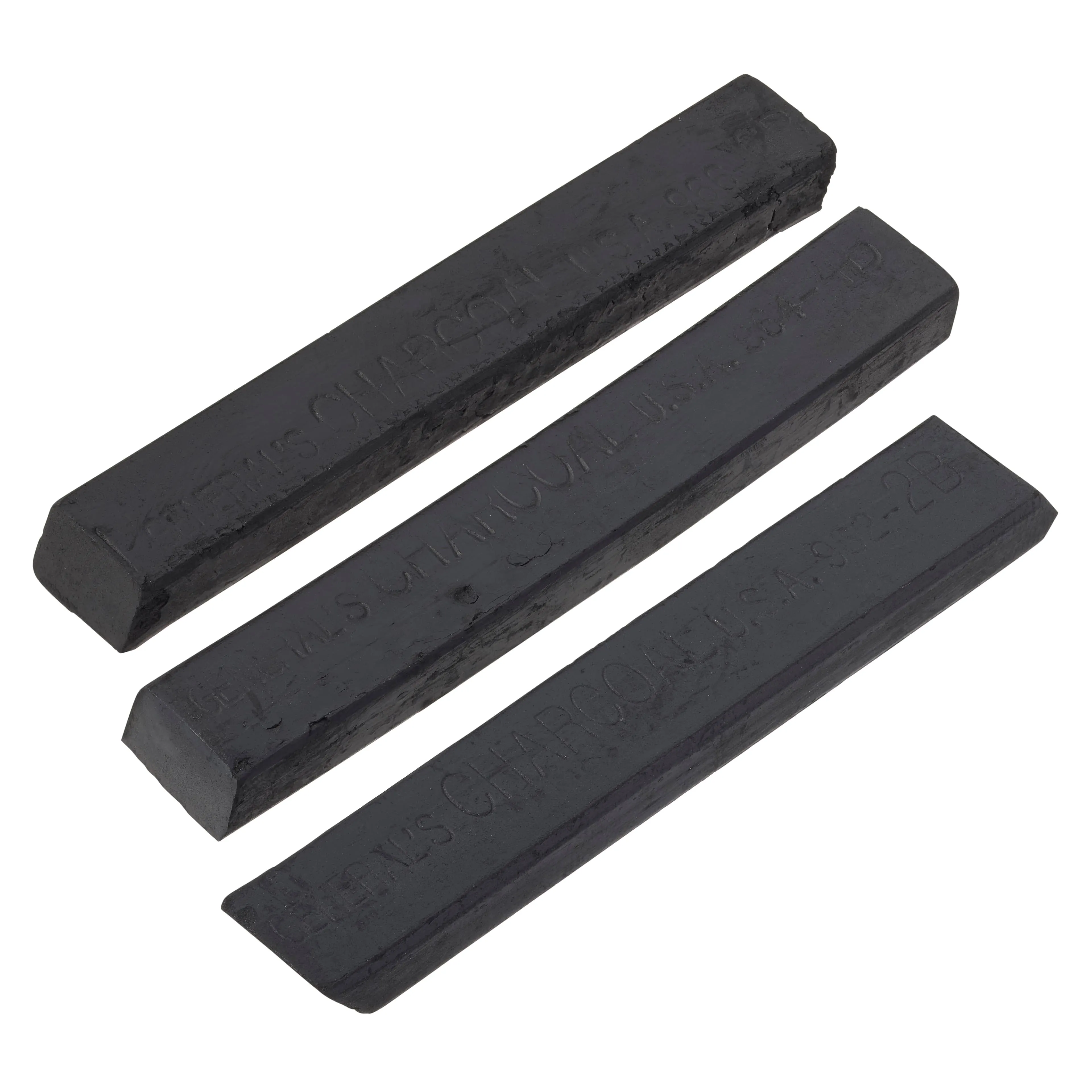 Jumbo Compressed Charcoal Sticks 3/Pkg Black - 2B, 4B &amp; 6B