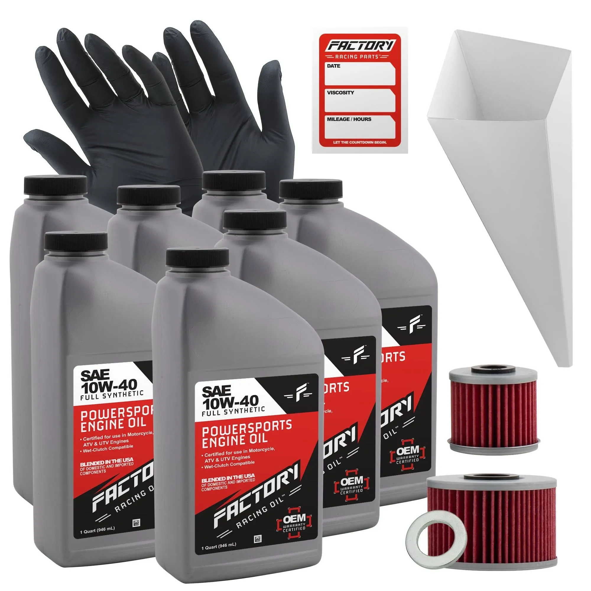 Factory Racing Parts Oil Change Kit for Honda SXS1000M Pioneer, SXS10S2R/X