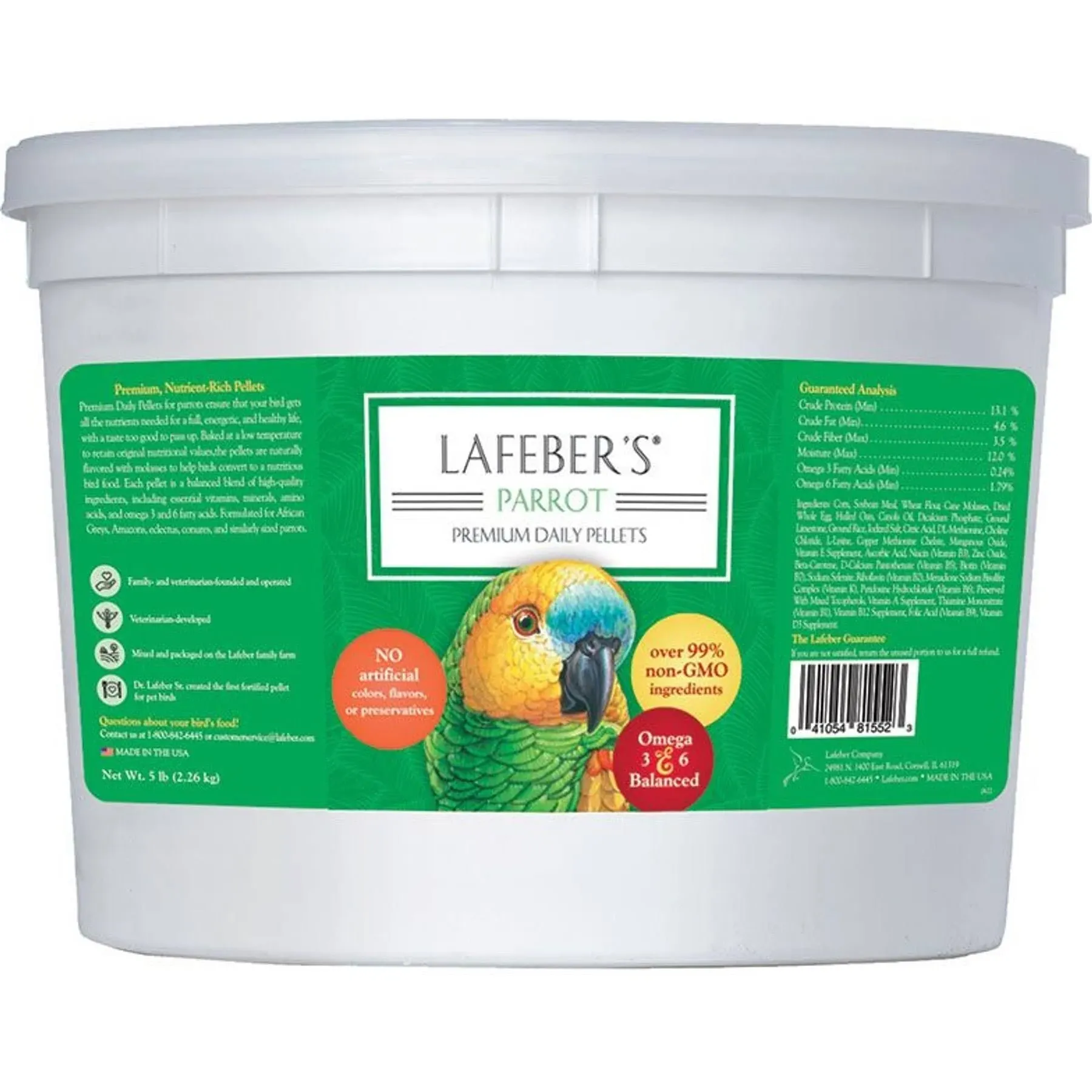 Lafeber Premium Daily Diet for Parrots - LeeMarPet 81552