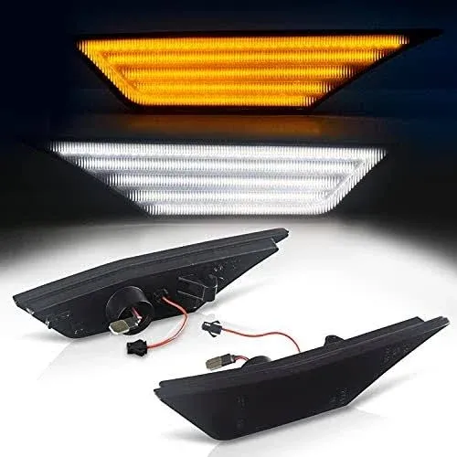 Gempro Switchback LED Side Marker Lights Smoked Lens Sequential Turn Signal Lamps ...