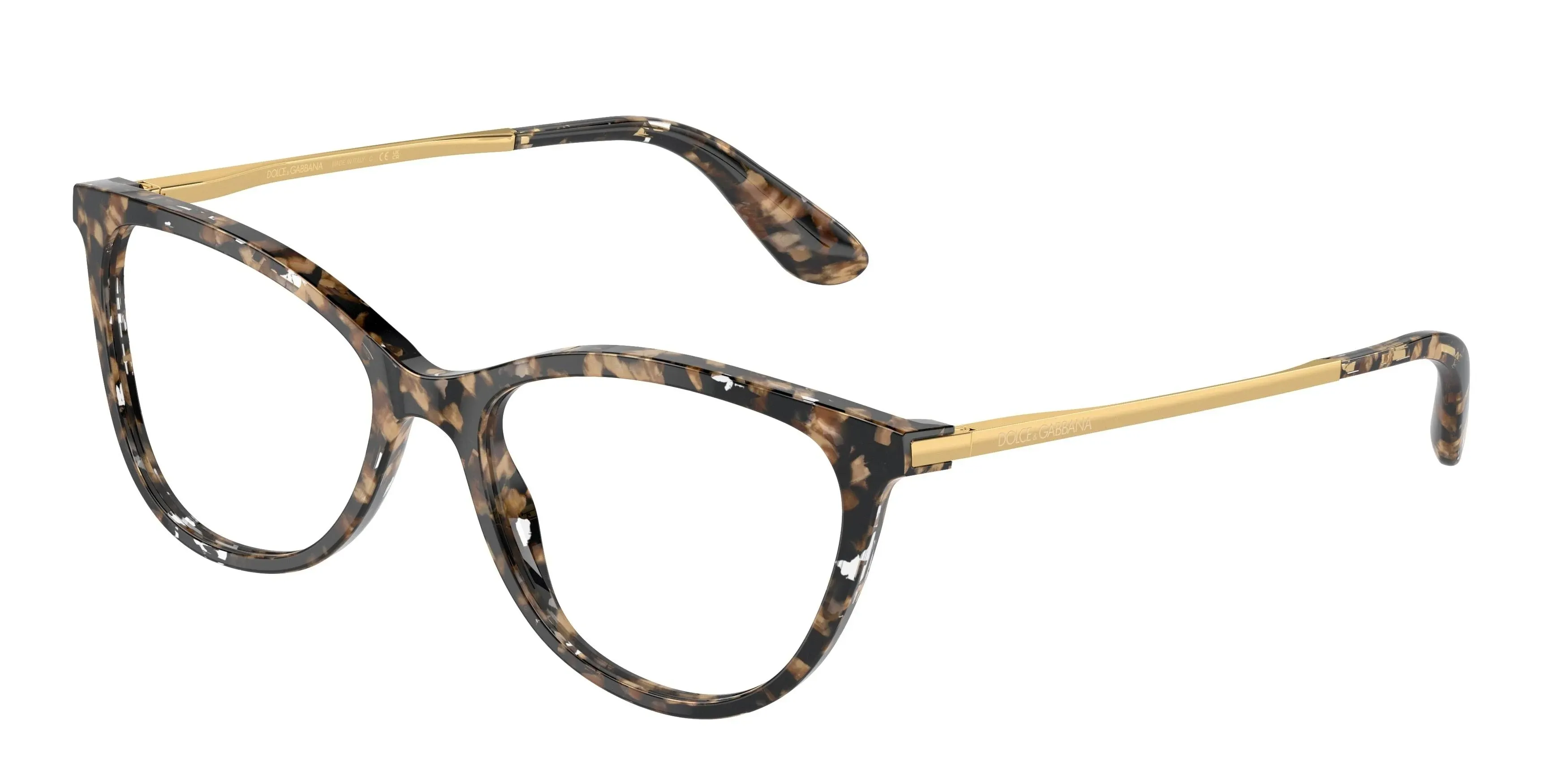 Dolce & Gabbana DG 3258-911 Eyeglasses, Black/Gold w/Demo Lens 54mm