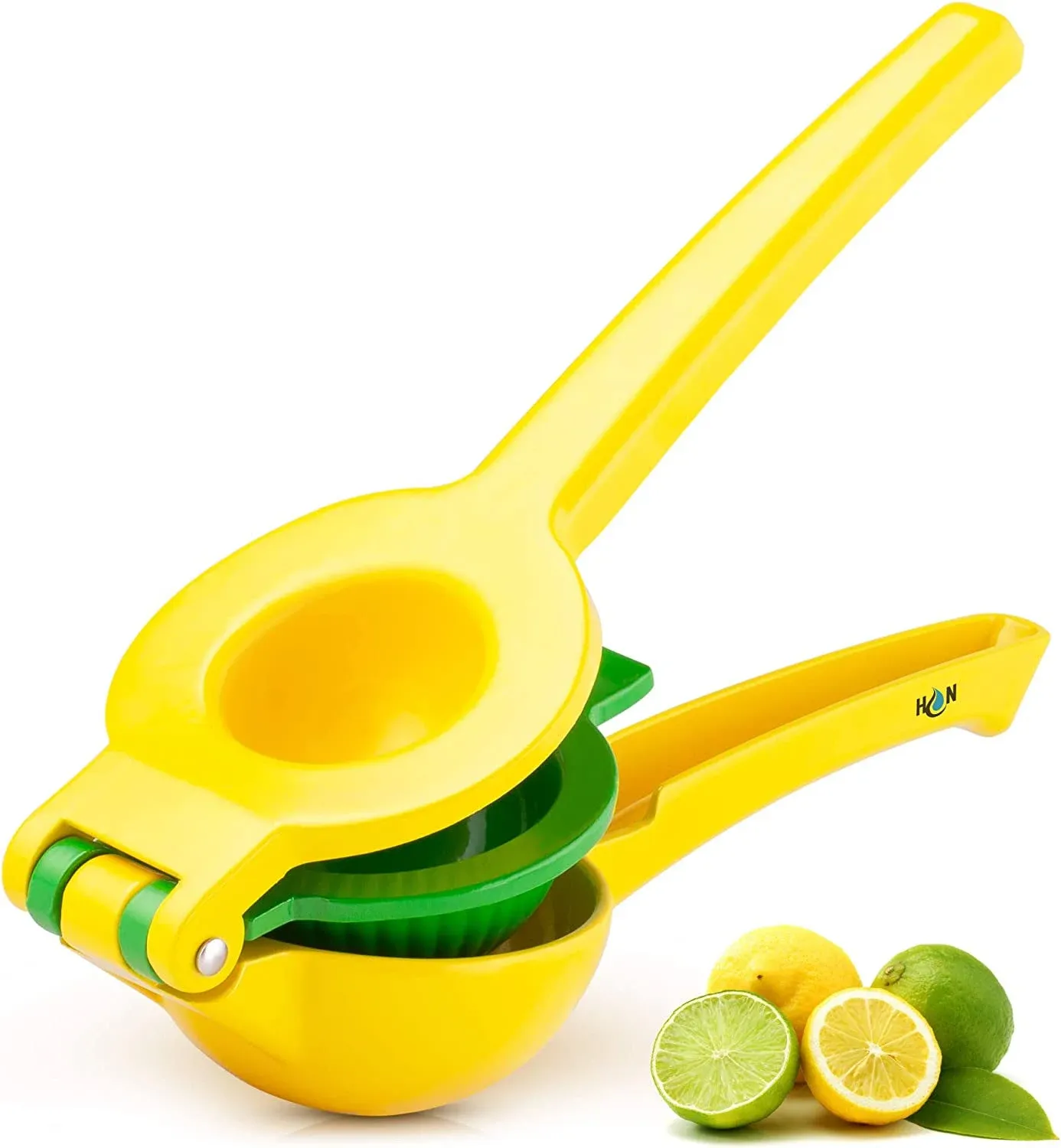 1 Piece Metal 2-In-1 Lemon Lime Squeezer - Max Extraction Hand Juicer