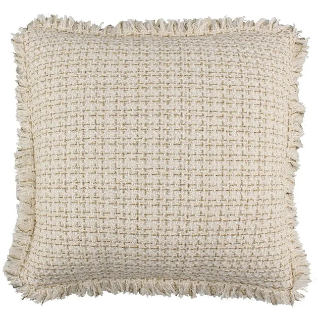 Levtex Cosima Textured Fringe Decorative Pillow, 18" x 18" - Beige