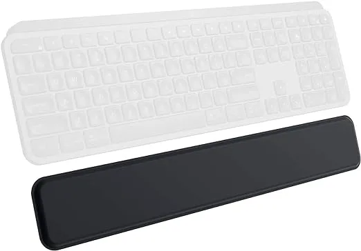 Logitech Memory Foam Palm Rest for MX Keys, Black, Stain-resistant, Ergonomic Support