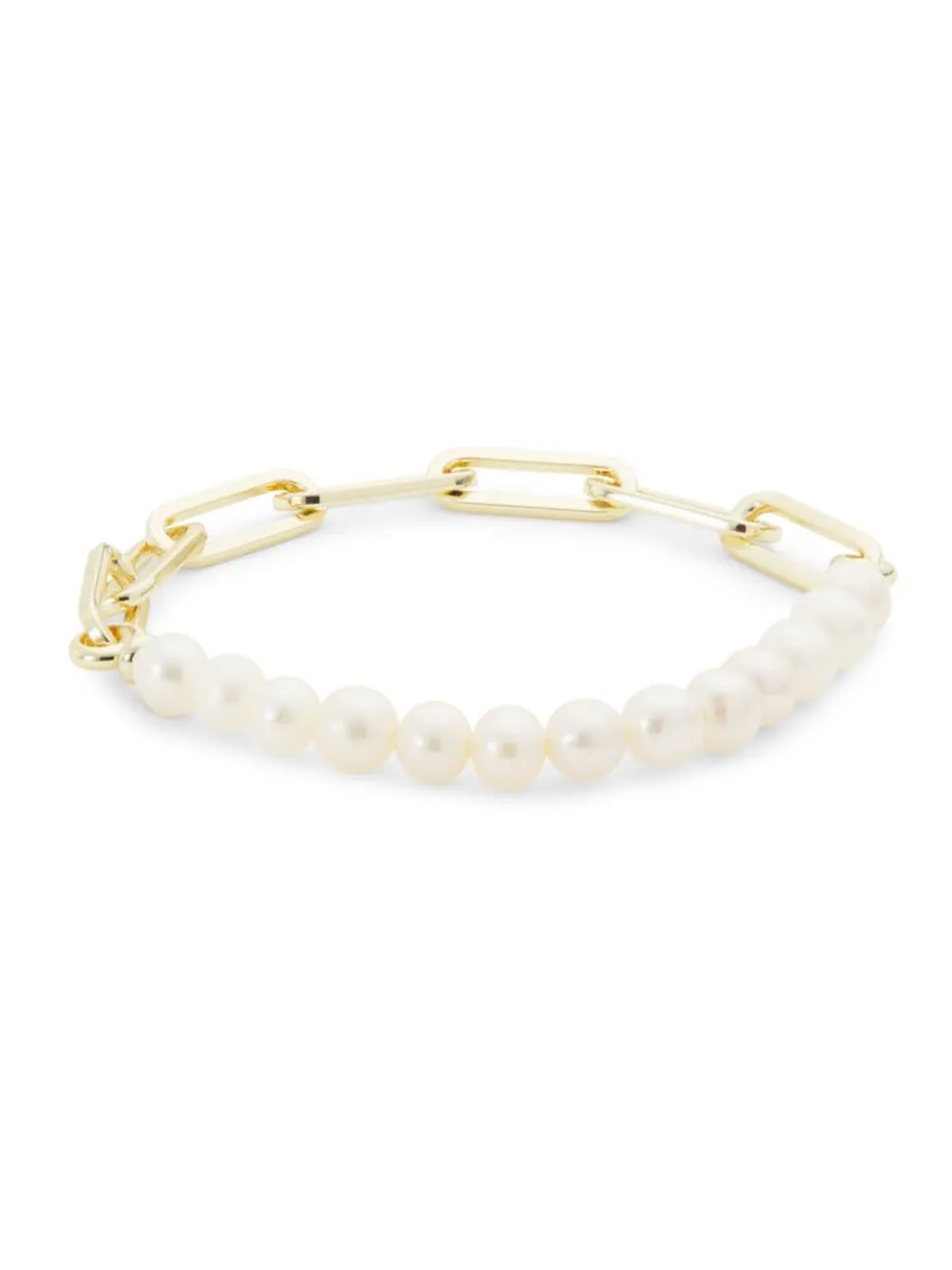 Kendra Scott Ashton Silver Half Chain Necklace - White Pearl