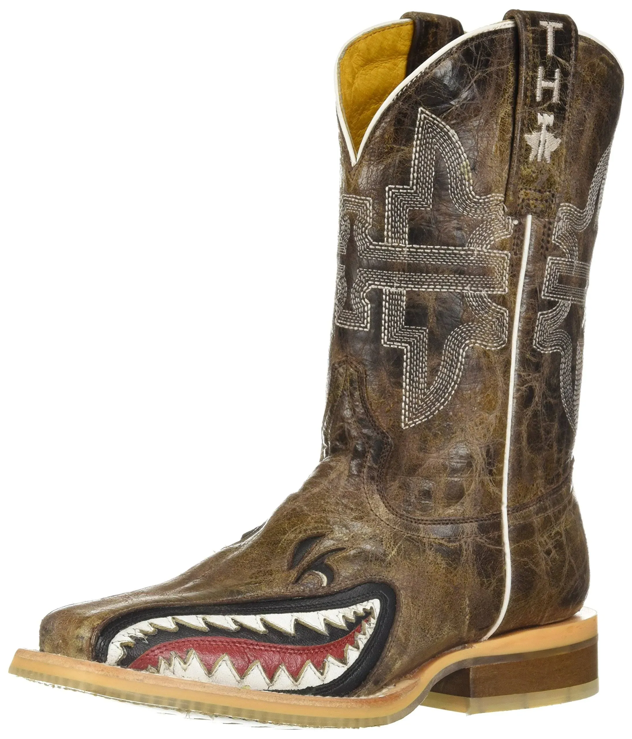 Tin Haul Footwear Youth Sharky Man Eater Brown Top Boots