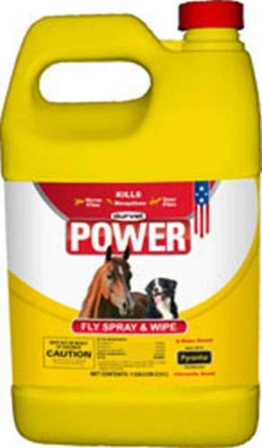 Durvet Power Fly Spray and Wipe for Horses Gallon