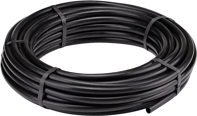 Raindrip 062010P 0.710-Inch Drip Irrigation Supply Tubing, 100-Foot, Irrigation Drippers, Drip Emitters, Drip Irrigation Parts, and Drip Systems, Made with Polyethylene, Black