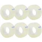 6 Rolls Transparent Tape Refills, Clear Tape, All-Purpose Transparent Glossy Tap