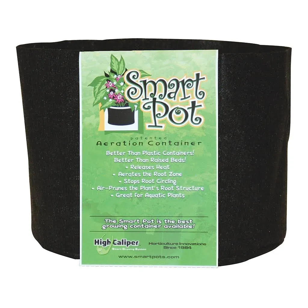 Smart Pots 15-Gallon Smart Pot Soft-Sided Container, Black