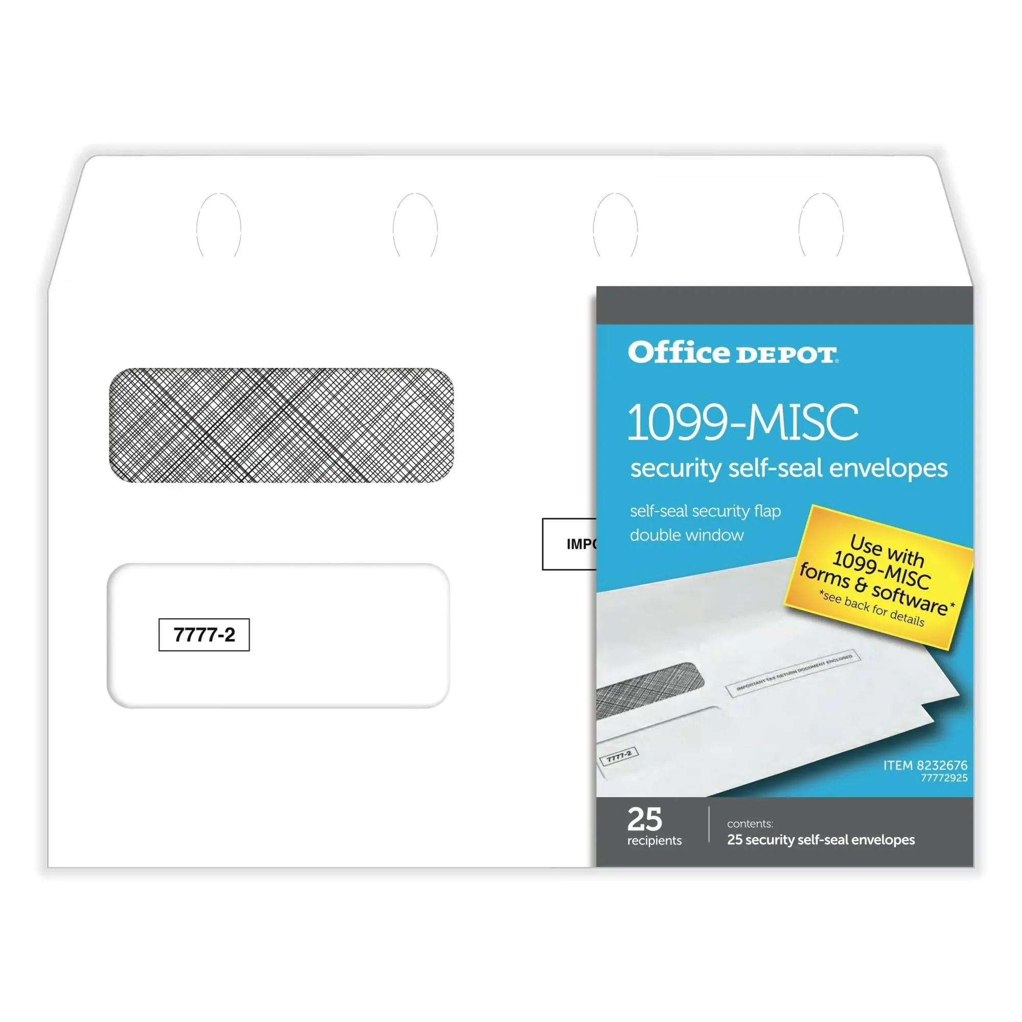 Office Depot Brand Double-Window Self-Seal Envelopes For 1099-MISC 2-Up Forms,