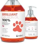 Brilliant Salmon Oil for Dogs, Cats &amp; Puppies | Omega 3 Fish Oil Liquid Suppleme