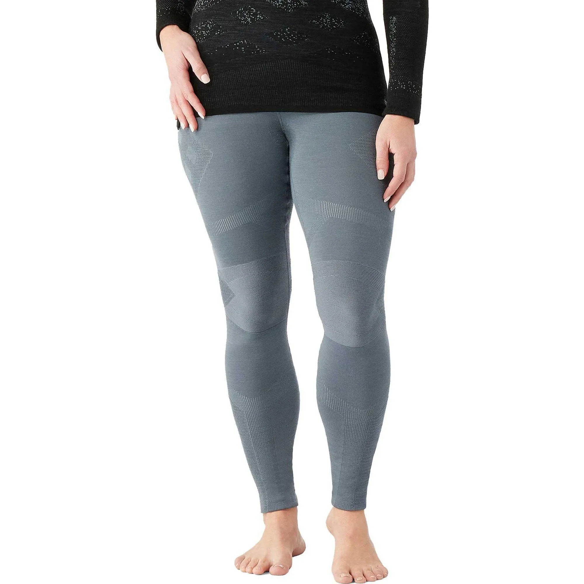 Smartwool Intraknit Thermal Merino Base Layer Bottom - Women's Black/White, XL