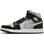 Jordan 1 Mid SE Black Metallic Silver (Women's)