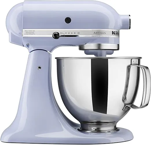 KitchenAid KSM150PSLR Artisan Series Lavender Cream 5 Qt. Tilt Head Countertop Mixer - 120V