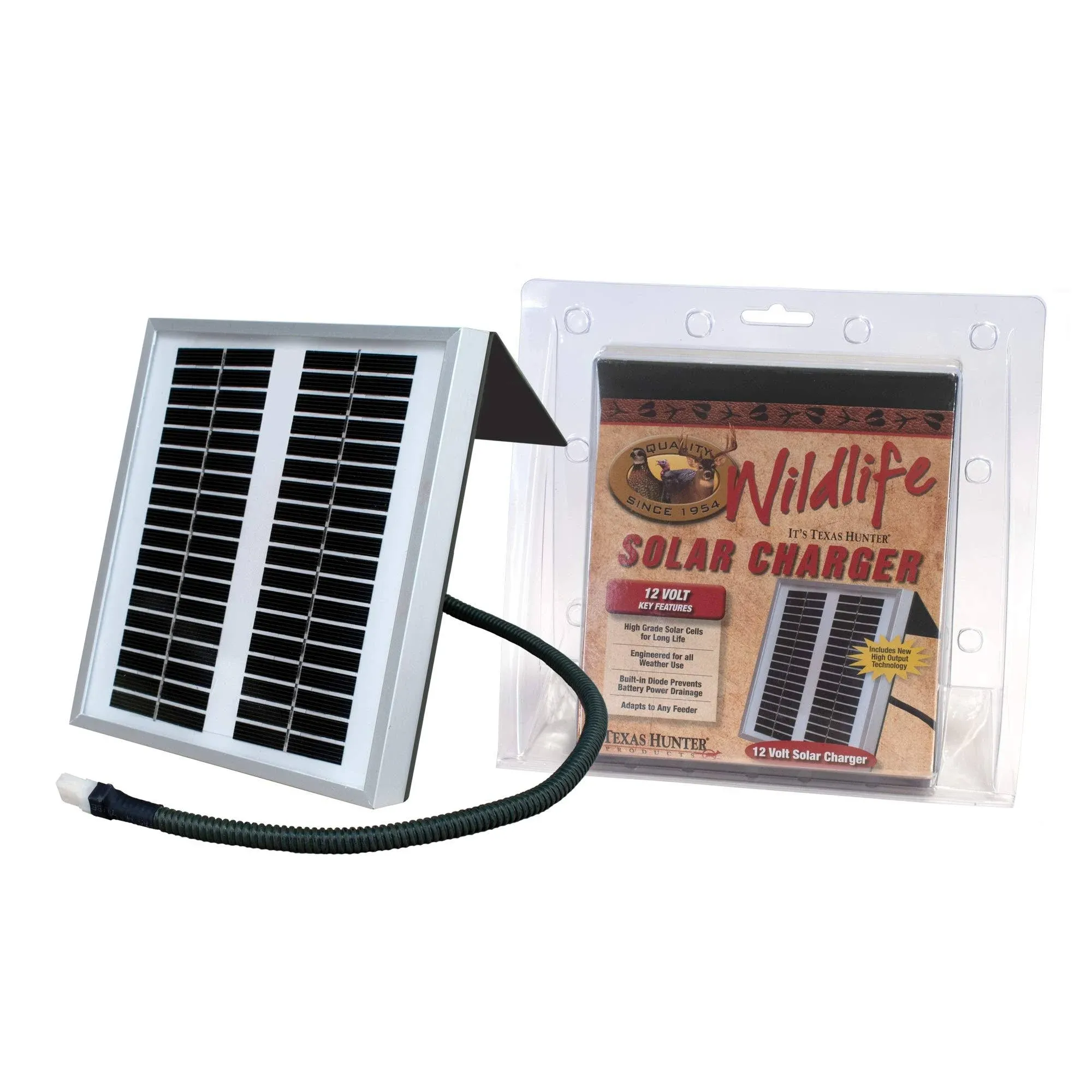 Texas Hunter Products 12 Volt Solar Charger Universal to Any Feeder, SP12C