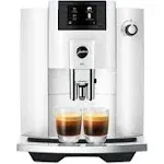 Jura E6 Automatic Coffee Machine - Piano White