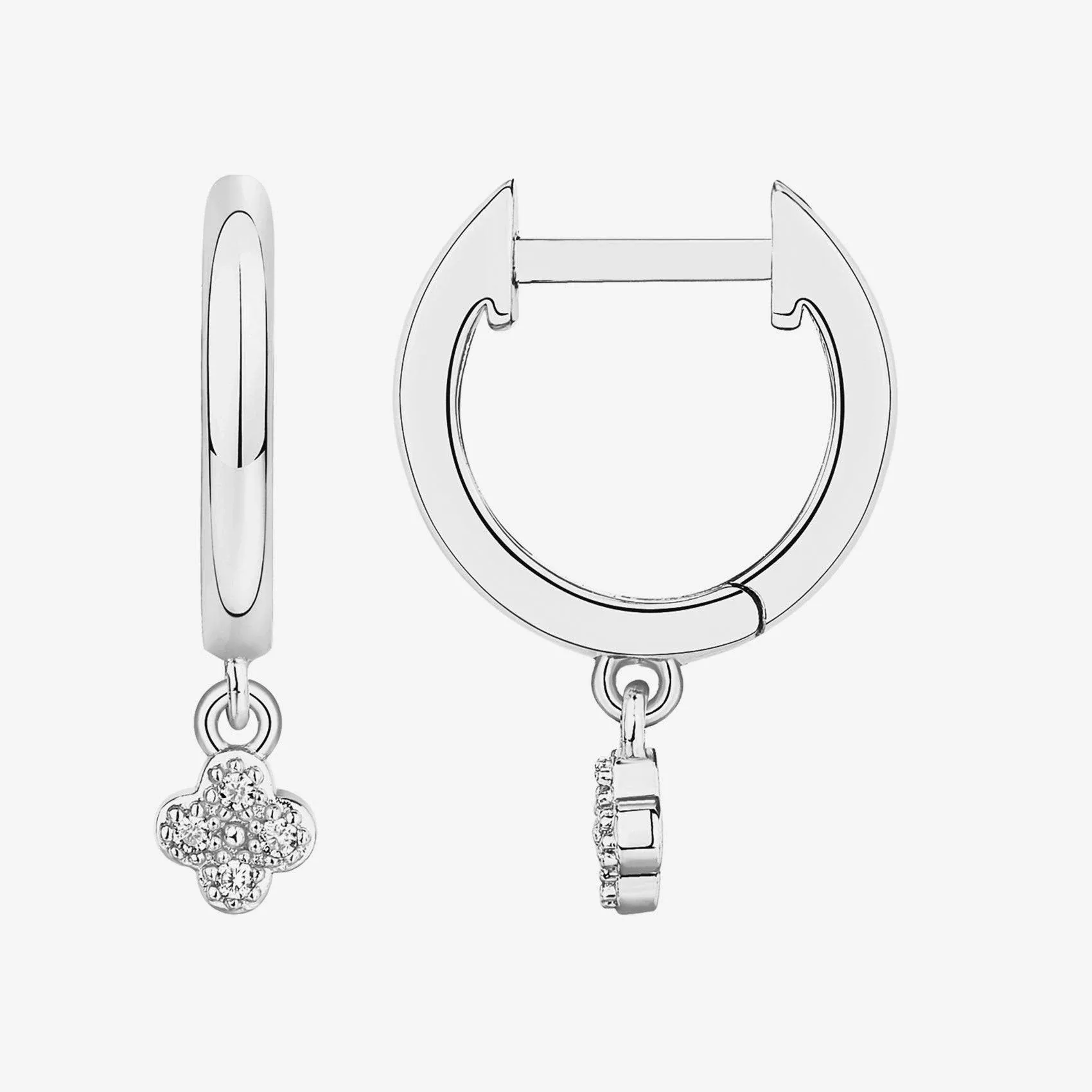 PAVOI 14K Gold Plated S925 Sterling Silver Post Lightweight Drop/Dangle Huggie Earrings for Women | Religious Ornament: Cross, Evil Eye, Clover, Celtic | Dainty Earrings for Women