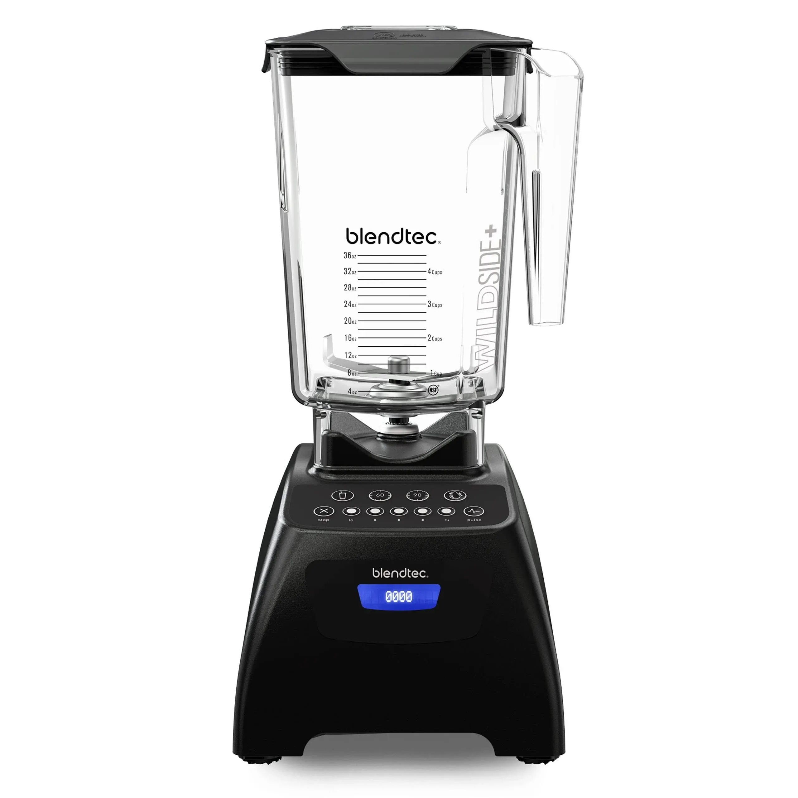 Blendtec Classic 575 Blender, 90 oz WildSide+ Jar, and Spoonula Spatula - Kitchen Blender Bundle - Black