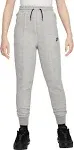 Nike Girls' Tech Fleece Jogger Pants, Medium, Dk Grey Heather