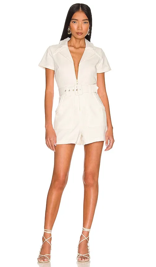 Show Me Your Mumu Outlaw Romper en Pearly White - White. Talla M (también en L, S ...