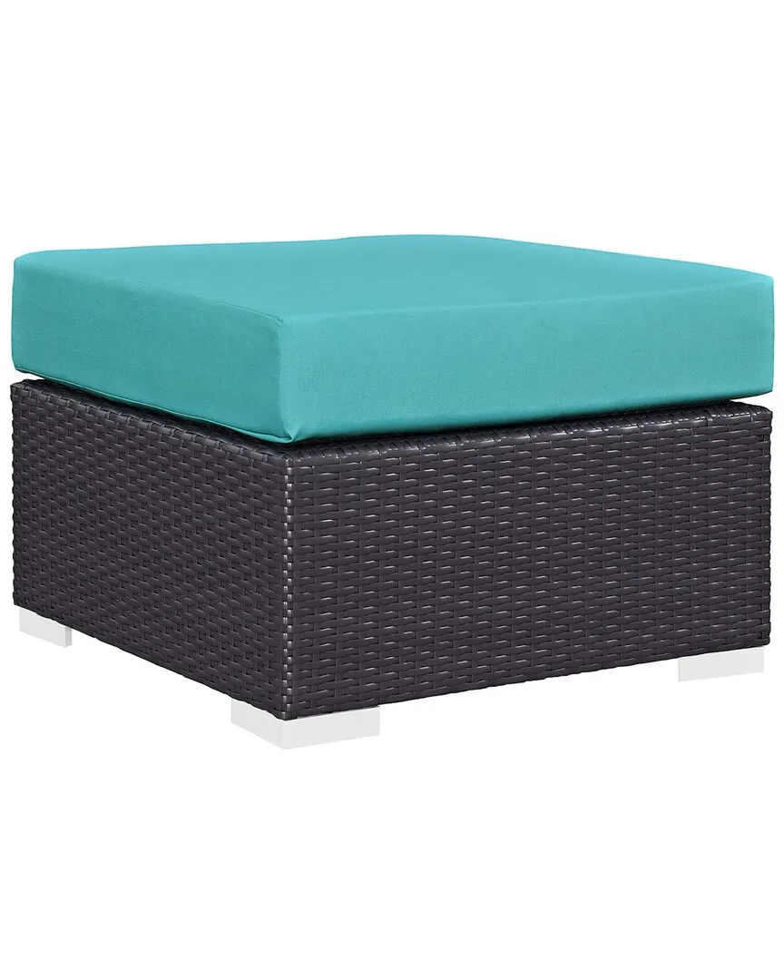 Convene Outdoor Patio Fabric Square Ottoman by Modway
