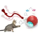 Interactive Cat Toys Ball for Indoor Cats Fast Rolling on Carpet Chirping &amp;