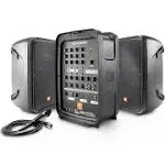 JBL Professional EON208P Portable All-in-One 2-way PA System with 8-Channel Mixer and Bluetooth, Black