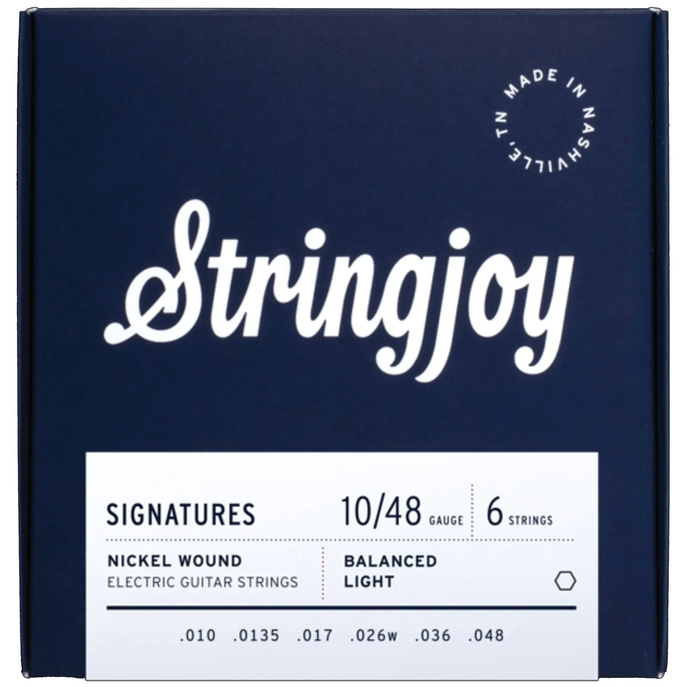 Stringjoy 10-48 Balanced Light Gauge Signatures - Nickel Wound Electric Guitar Strings