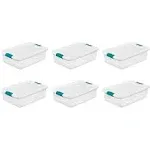 Sterilite 32 qt. Clear Stackable Latching Storage Box Container (24-Pack)