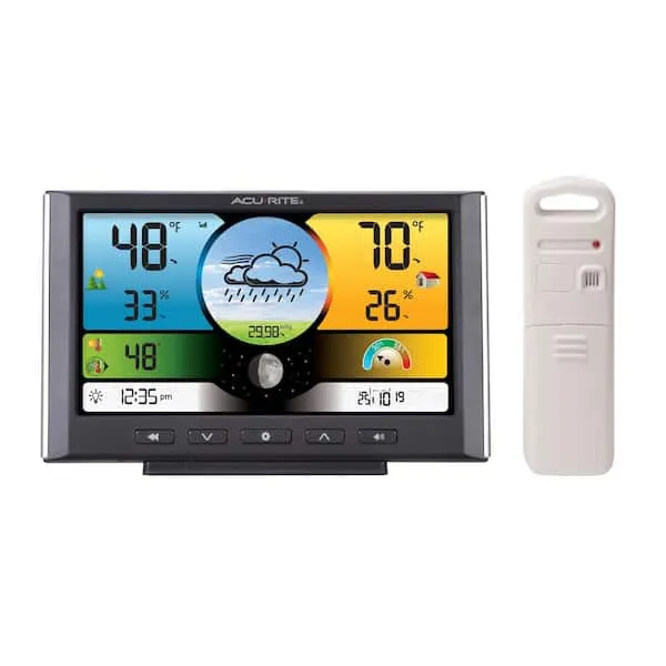 AcuRite Multi-Room Weather Station with Wireless Indoor/Outdoor Thermometer and Digital Color Display with Weather Forecaster (02082M), Full Color