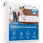 Linenspa Waterproof Zippered Encasement Mattress Protector, Twin-XL