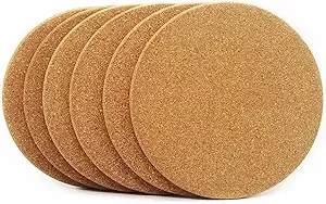 Fannuoncc 7.5" Cork Trivet for Kitchen Hot Plate Coaster Pads High Heat Pot Heat Food Rack