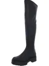 Sam Edelman Lydia Womens Zipper Over-The-Knee Boots, Black Stretch Nappa