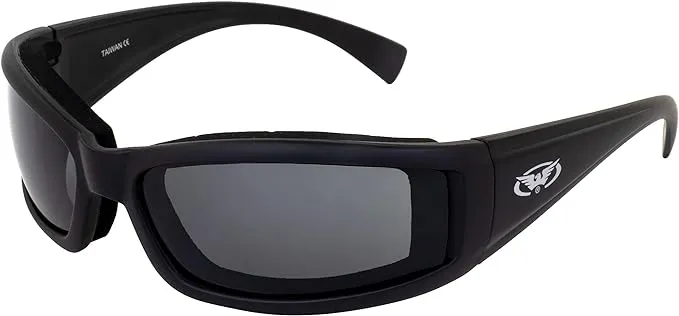 Global Vision Stray Cat Padded Motorcycle Riding Sunglasses Black With Smoke