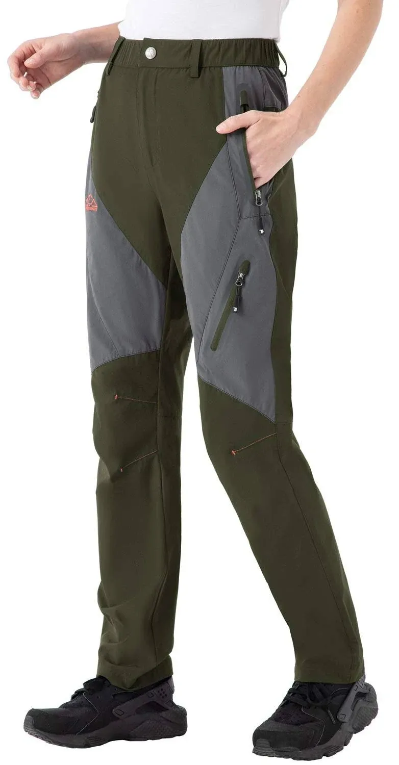 Rdruko Women's Hiking Cargo Pants Water-Resistant Quick Dry UPF 50+ Travel ...