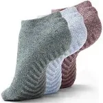 Gripjoy Grip Socks for Women and Men - Non Slip Socks - Yoga Socks with Grippers - Hospital Socks Non Skid - 3 Pairs