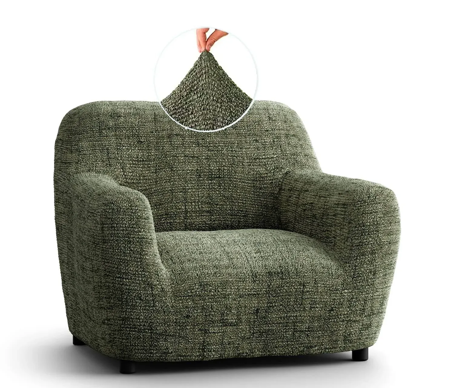  Chair Cover - Stretch Armchair Slipcover - Armchair 21&#034;-39&#034; wide Mossy Grey