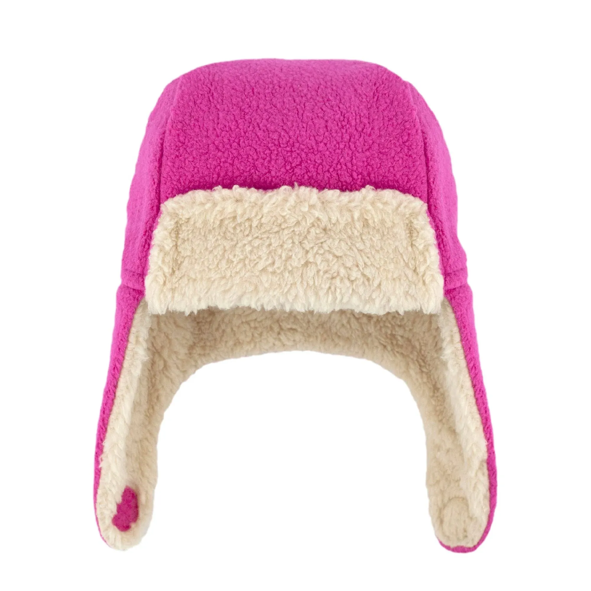 Zutano Baby Cozie Fleece Furry Trapper Hat Fuchsia 18 Months / Fuchsia