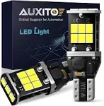 AUXITO 912 921 LED Bulb for Backup Light Reverse Lights High Power 2835 15-SMD Chipsets Error Free T15 906 922 W16W Bulbs, 6000K White (Upgraded, Pack of 2)