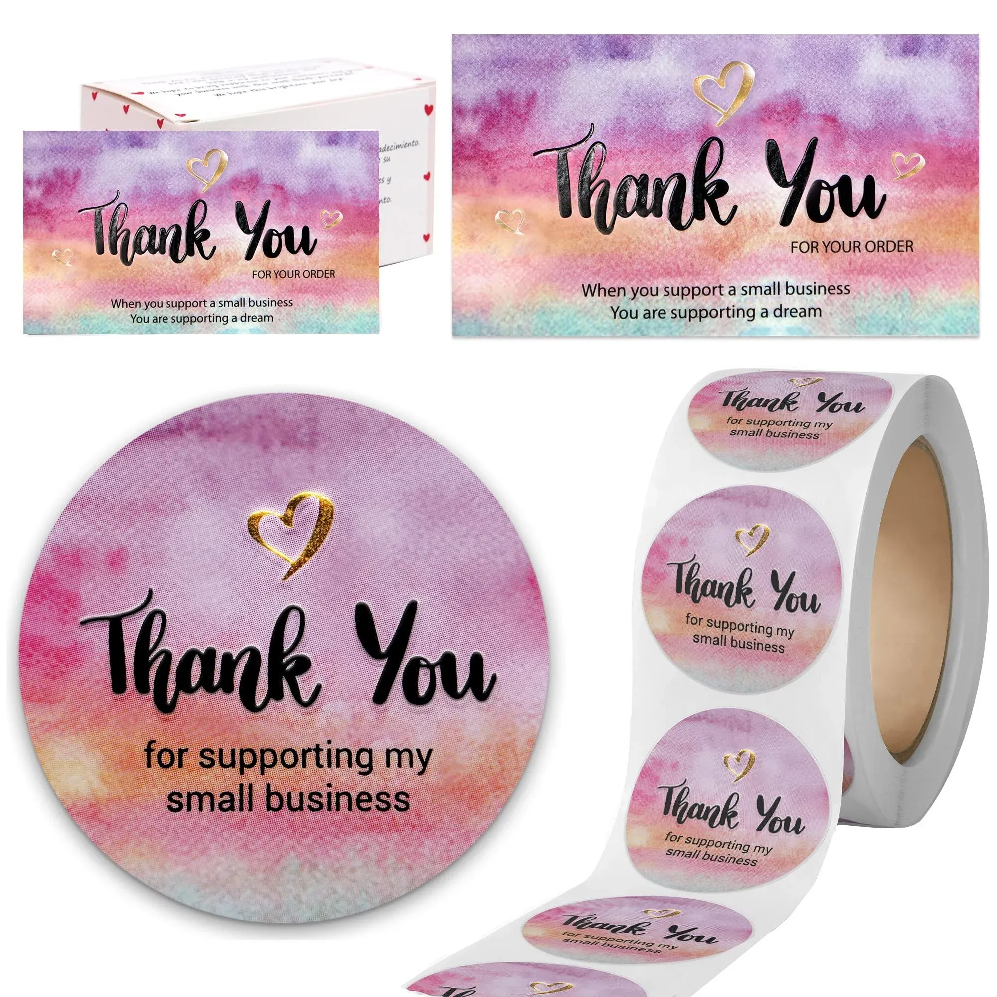 Thank You Stickers & Thank You Cards Small Business – Thank You for Supporting My ...