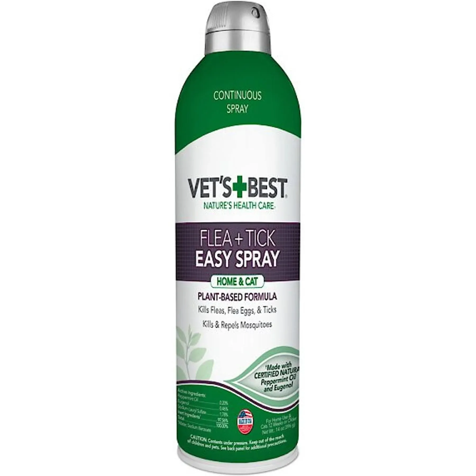 Vet's Best Flea & Tick Easy Spray for Home & Cat - 14 oz